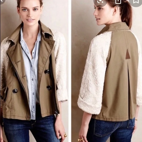 MUST HAVE!!! Classic Anthropologie Piece: Hei Hei Shimmer-Sleeve Anorak - Picture 2 of 6